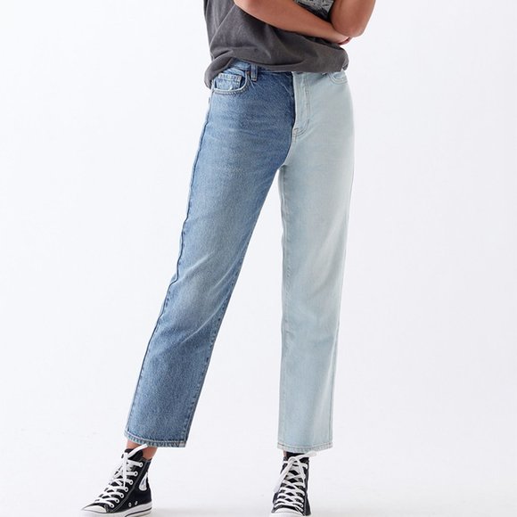 PacSun Two Piece High Waisted Straight Leg Jeans size 26 - Picture 1 of 3